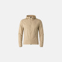 Chaqueta para caballero Velocio Ultrapack en color beige, ultraligera, resistente al viento y con capucha.