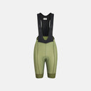 Culotte con tirantes Velo Store Mx Pas Normal Studios Essential en verde oliva con malla negra para ciclismo de ruta.