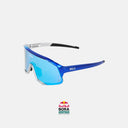 Gafas de ciclismo Velo Store Mx Koo Demos edición especial BORA-hansgrohe con lente espejada azul y montura aerodinámica