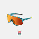 Gafas de ciclismo Velo Store Mx Koo Demos edición especial BORA-hansgrohe con lente espejada roja Zeiss y montura azul
