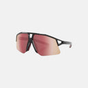 Gafas de ciclismo Velo Store Mx KOO HYPE Strade Bianche con lente tórica Siena Red Mirror y montura negra deportiva.
