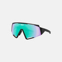 Gafas deportivas Velo Store Mx Koo Spectro con montura negra y lente espejada verde para ciclismo de alto rendimiento