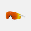 Lentes Koo Supernova de Velo Store Mx con lente naranja espejada y montura blanca ultraligera para ciclismo.