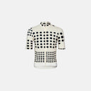 Maillot de ciclismo Velo Store Mx Pas Normal Studios Essential en color hueso con estampado de puntos negros.