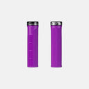 Puños de bicicleta de montaña Velo Store Mx Deity Lockjaw en color morado con patrón de diamante y abrazadera negra