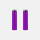 Puños de bicicleta de montaña Velo Store Mx Deity SLIMFIT color morado con patrón de diamante y abrazaderas negras