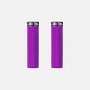 Puños de bicicleta MTB Deity SUPRACUSH en color morado con patrón de diamante y abrazaderas de bloqueo Velo Store Mx