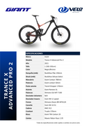 Bicicleta Giant Trance X Advanced Pro 2 29 (2021) - Velo Store Mx