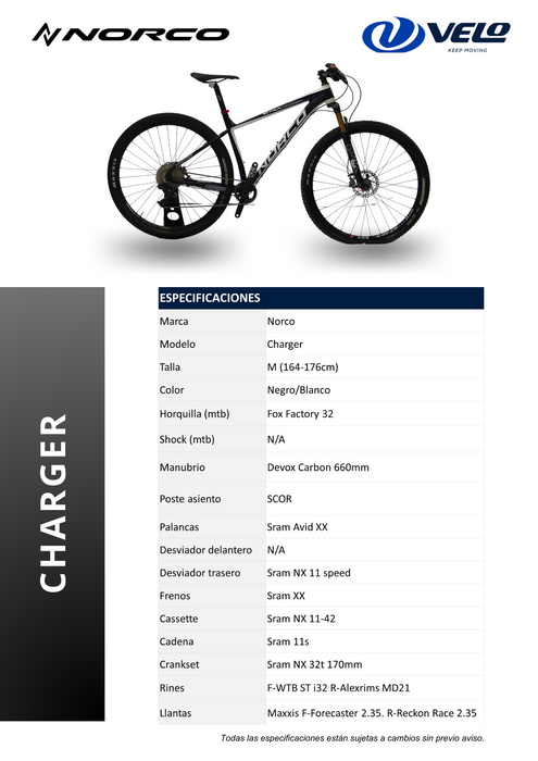 Bicicleta Norco Charger 29 T-M