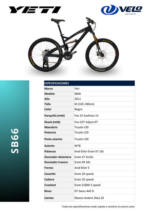 Precio discount bicicleta yeti