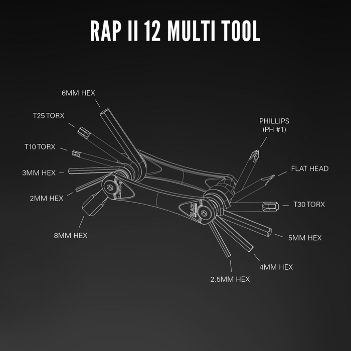 Lezyne Rap II 12 Multi Tool - Velo Store Mx