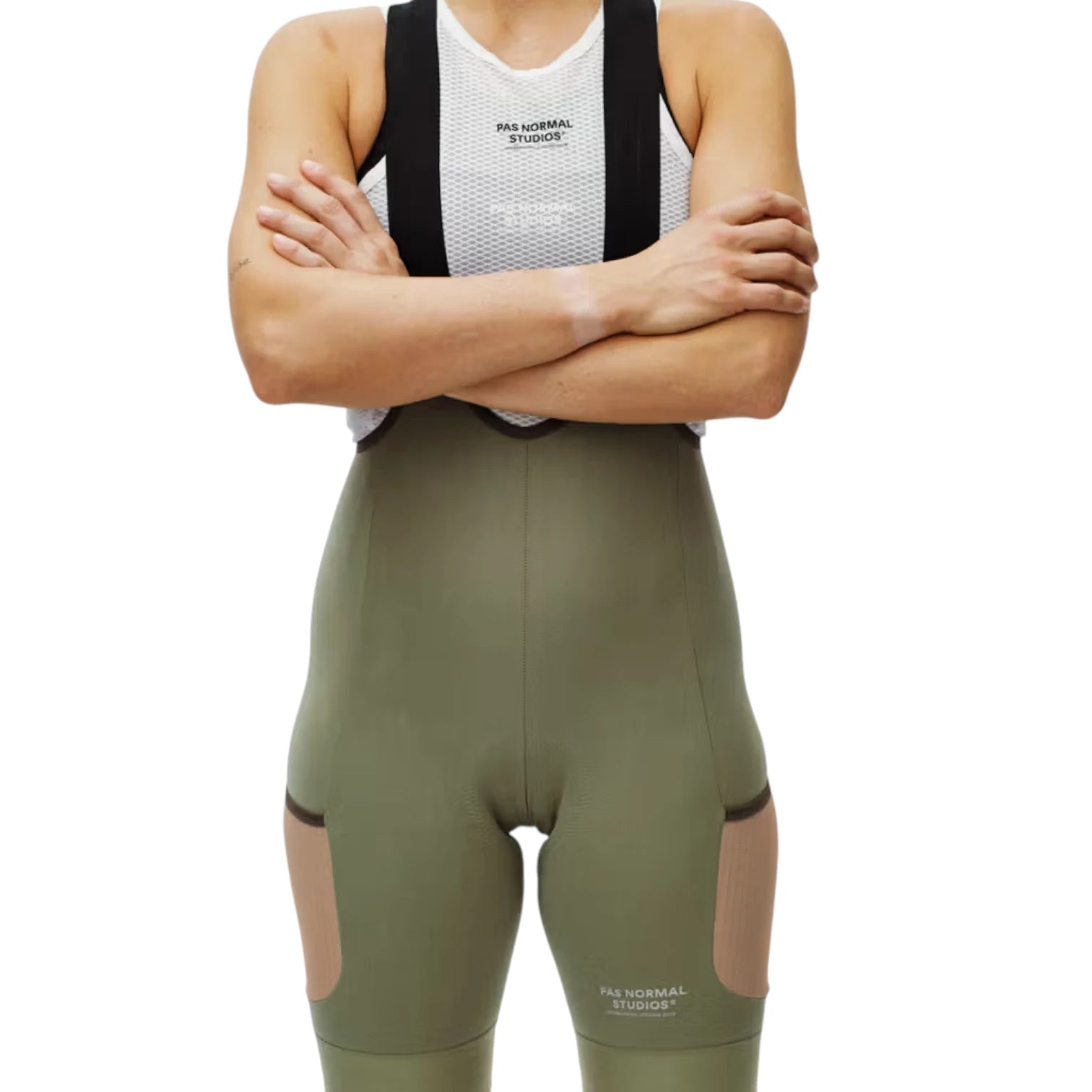 Pas Normal Studios Mujer Escapism Cargo Bibs Light Olive-thumbmail-7