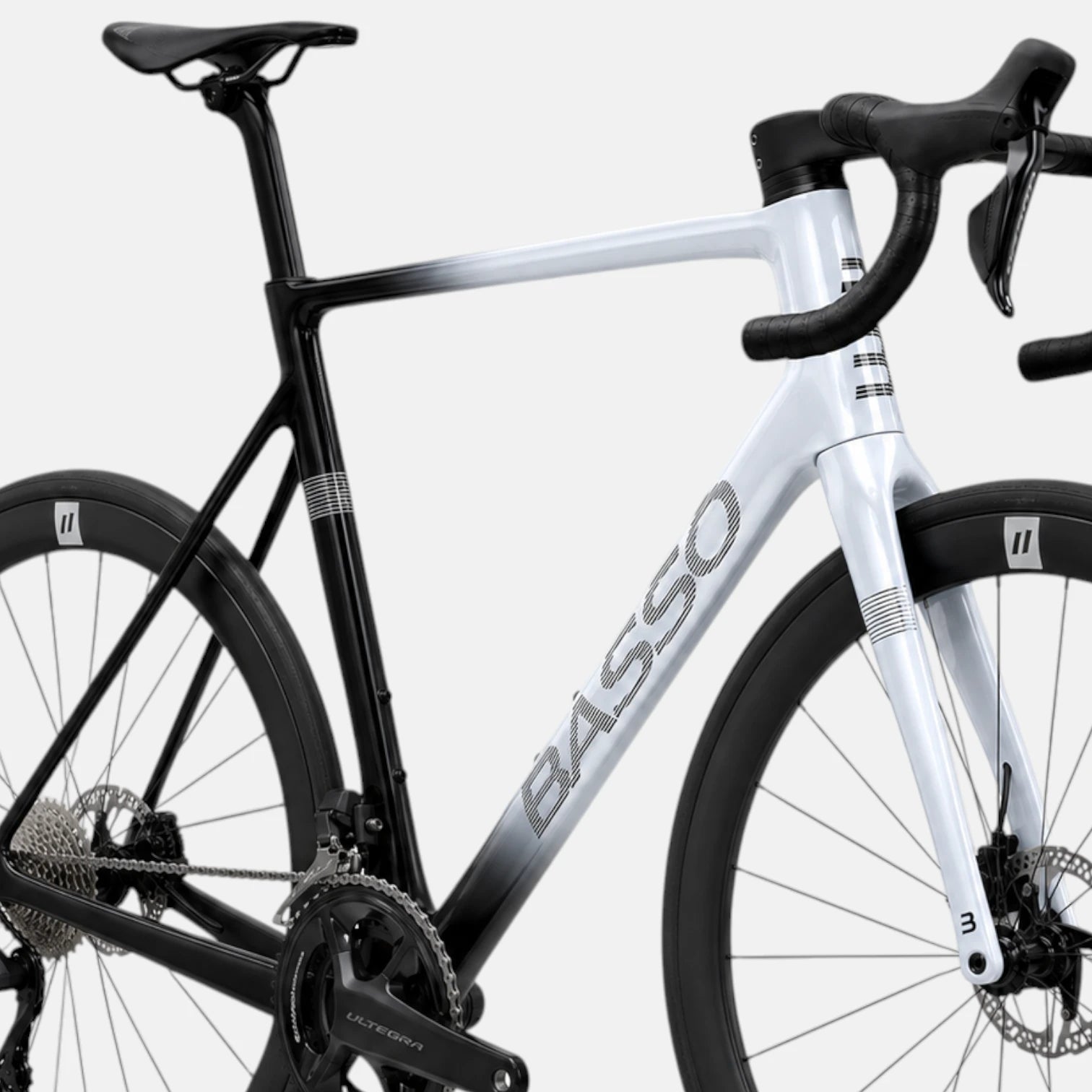 Bicicleta Basso Diamante Disc Fade Opal White 56 - Ultegra Di2 - Microtech RE38