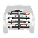 Combo Rack + Extensión Kuat NV 2.0 de 2" Gris Naranja 4 Bicicletas