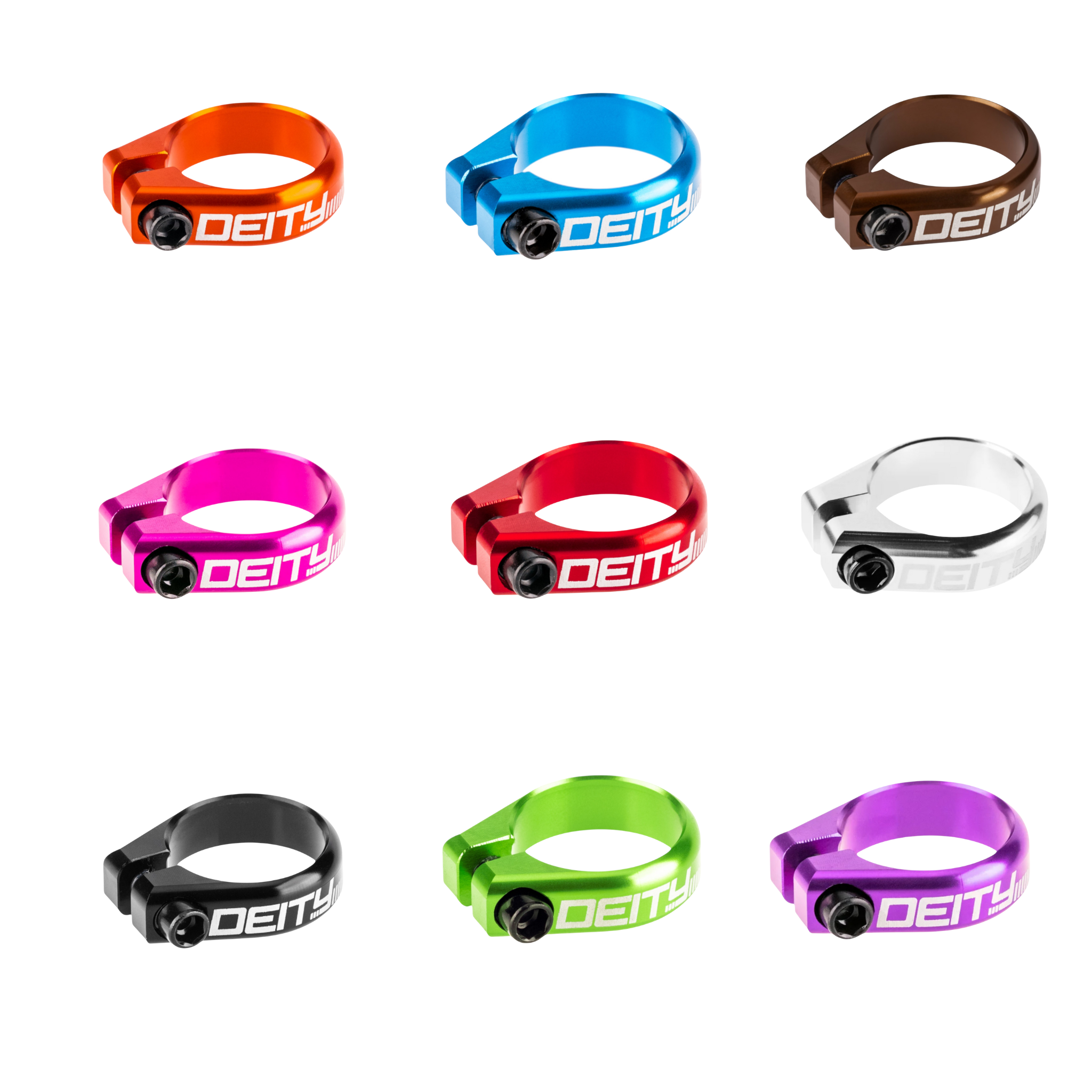 Abrazadera de asiento Deity 31.8mm | Ultraligera Máxima Sujeción