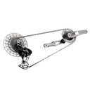 Grupo SRAM 1987 Edition Eagle Transmission AXS 170mm 3234T 10-52T edición limitada para bicicleta de montaña en vista frontal