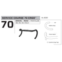 Manubrio Zipp Service Course 70 Ergo 42cm Negro para Ruta o Gravel