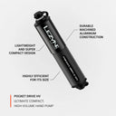 Bomba de Mano Lezyne Pocket Drive HV Lite Grey 93gr Presta y Schrader