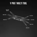 Multiherramienta para Ciclistas Lezyne V PRO 7 de acero Inoxidable