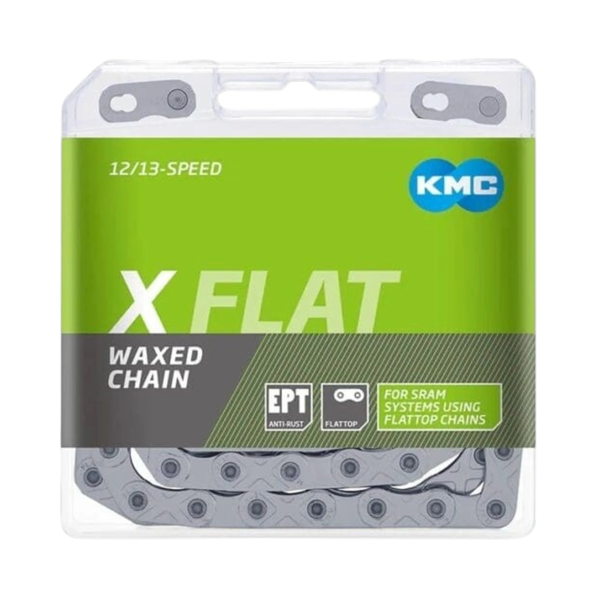 Cadena KMC 12v XFLAT Chain Go WAX Ti Gold 126E