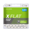 Cadena KMC 12v XFLAT Chain Go WAX Plata 126E