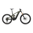 Bicicleta eléctrica Giant Reign E+ de doble suspensión en color verde, diseñada para MTB de montaña