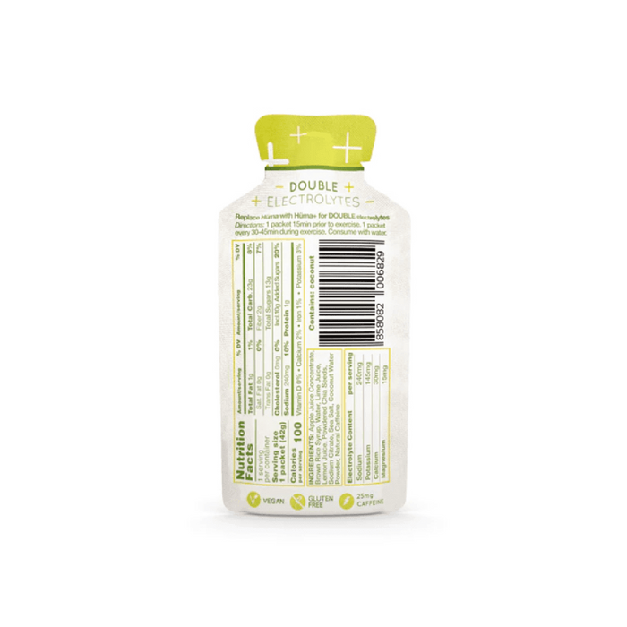 Huma Chia Energy Gel Plus - Lemons & Limes (Caja de 24 pz) - Velo Store Mx