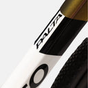 Detalle del cuadro de bicicleta gravel Velo Store Mx Basso Palta en color White Poseidon con acabado premium