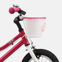 Bicicleta infantil Velo Store Mx Liv Adore color magenta con cesta blanca frontal y detalles decorativos