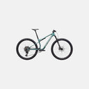 Bicicleta de montaña Specialized Epic 9 Sport en color verde azulado, cuadro de carbono, doble suspensión y transmisión SRAM