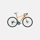Bicicleta de ruta Liv Avail AR 2 de Velo Store Mx en color naranja y turquesa con frenos de disco hidráulicos