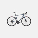 Bicicleta de ruta Specialized Allez E5 Comp en color azul metalizado, con cuadro de aluminio y transmisión Shimano 105.