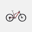 Bicicleta de montaña Specialized Chisel Base en color rojo, cuadro de aluminio, doble suspensión y transmisión SRAM NX
