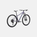 Bicicleta de montaña Specialized Rockhopper Comp en color satin mauve metallic con suspensión RockShox y transmisión Shimano