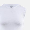 Capa base sin mangas Velo Store Mx Ultralight SL blanca de malla técnica transpirable para ciclismo