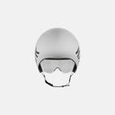 Casco aerodinámico Kask Bambino Pro de Velo Store Mx en color gris con visera magnética para ciclismo y triatlón
