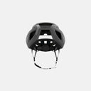 Casco de ciclismo Kask Sintesi negro visto desde atrás, mostrando el sistema de ajuste Ergo Fit y ventilaciones.