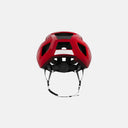 Casco de ciclismo Kask Sintesi rojo visto desde atrás con detalles reflectantes y sistema de ajuste en Velo Store Mx
