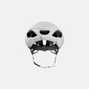 Casco de ciclismo Kask Utopia Y en color blanco, vista trasera mostrando el sistema de ajuste Octo Fit y ventilación.