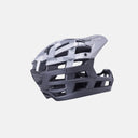 Casco de MTB Velo Store Mx Kali Invader 2.0 gris y negro con diseño geométrico, visera ajustable y alta ventilación