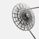 Cassette y cadena plateados SRAM 1987 Edition Eagle Transmission AXS de 12 velocidades para bicicleta de montaña