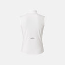 Vista trasera del chaleco de ciclismo para mujer Velo Store Mx Ultralight en color blanco con ventilación perforada