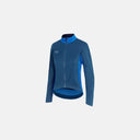 Chaqueta térmica de ciclismo para mujer Pas Normal Studios Essential en azul oscuro, con tecnología Polartec.
