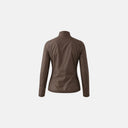 Chaqueta de ciclismo para dama Velo Store Mx Velocio Ultralight en color marrón, vista trasera con ventilación láser.