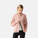 Chaqueta rosa Velocio Ultrapack para mujer con capucha, tejido ultraligero y cremallera frontal en Velo Store Mx