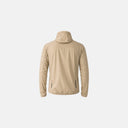 Vista trasera de la chaqueta para caballero Velo Store Mx Velocio Ultrapack en color beige, ligera y resistente.