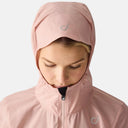 Chaqueta Velocio Ultrapack rosa para mujer de Velo Store Mx con capucha minimalista y tejido ultraligero