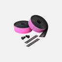 Cinta de manillar Velo Store Mx Ciclovation Advanced Leather Touch en color rosa con diseño de puntos y gel acolchado
