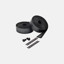 Cinta de manubrio Velo Store Mx Ciclovation Advanced Leather Touch negra con textura antideslizante y tapones Vortex