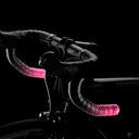 Cinta de manubrio Velo Store Mx Ciclovation Advanced Leather Touch con diseño degradado de negro a rosa neón